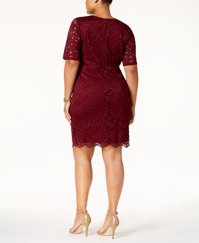 Ellen Tracy Plus Size Lace Sheath Dress - Macy's