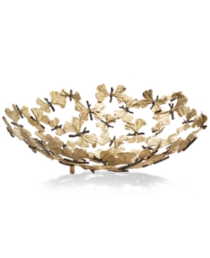 Shop Michael Aram Butterfly Ginkgo Centerpiece Bowl In Gold