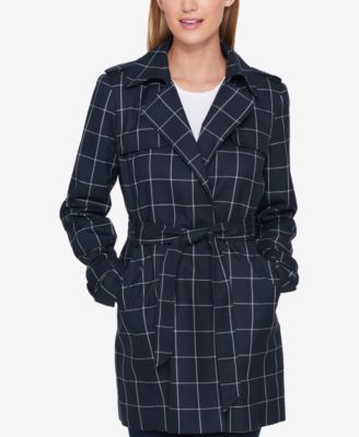 tommy hilfiger plaid coat