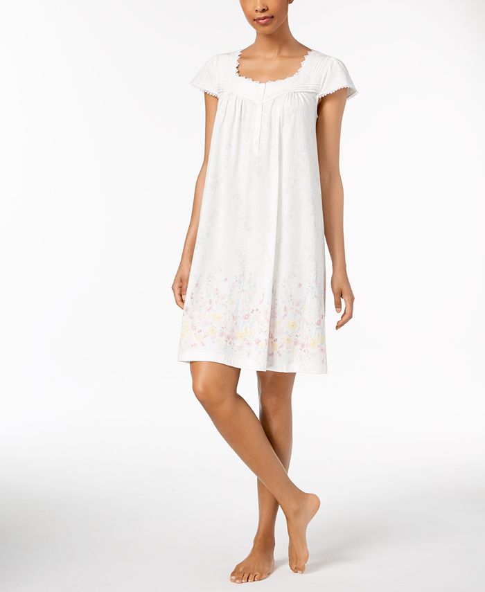 Charter Club LaceTrim Cotton Nightgown, Created for Macy's Macy's