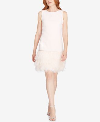 Tahari ASL - Feather & Rhinestone-Trim Dress