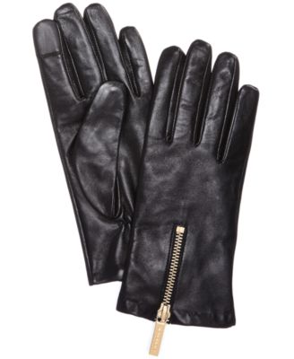 michael kors leather gloves