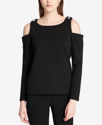 calvin klein cold shoulder tops