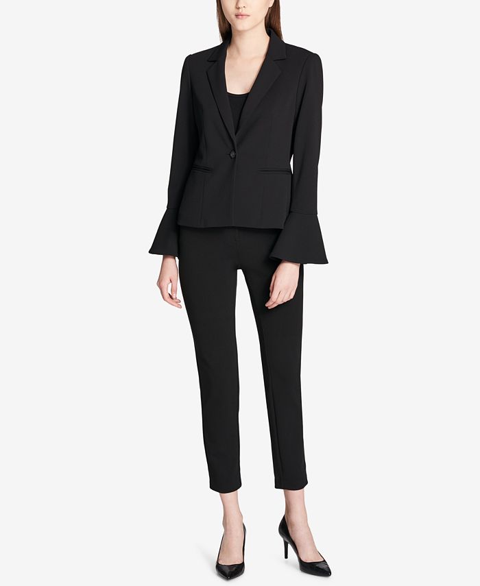 Calvin Klein Bell-Sleeve Jacket & Reviews - Jackets & Blazers - Women ...