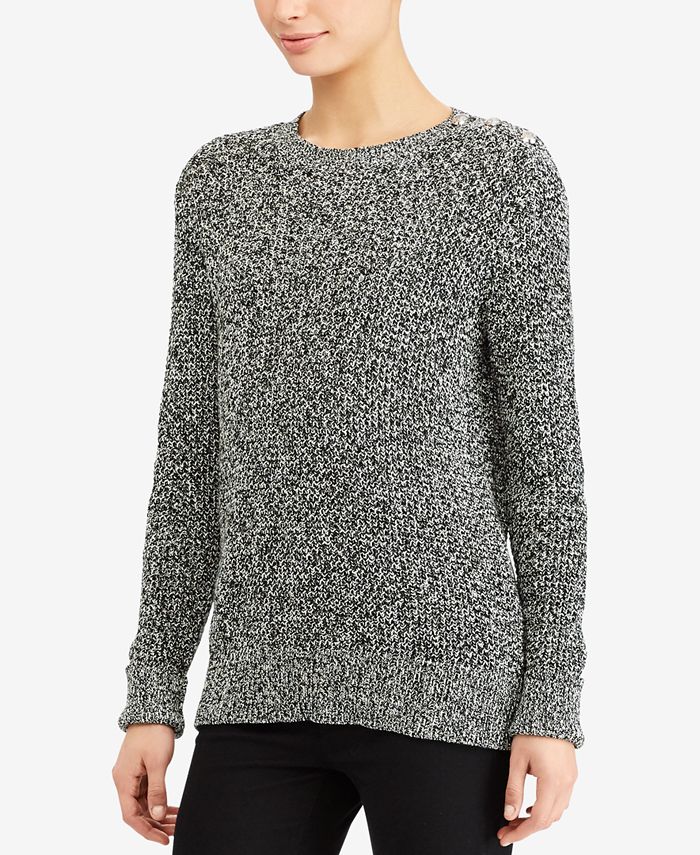 Lauren Ralph Lauren Knit Cotton Sweater - Macy's