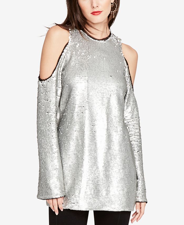 RACHEL ROY Womens Sequined Sleeveless Keyhole Short Party Sheath Dress