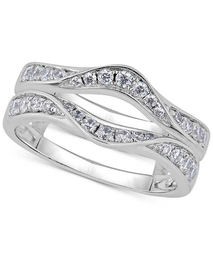 Macy's Diamond Curved Ring Guard (5/8 ct. t.w.) in 14k White Gold - Macy's