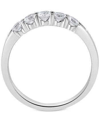 Macy's - Diamond Five-Stone Ring (1/2 ct. t.w.) in 14k White or Yellow Gold