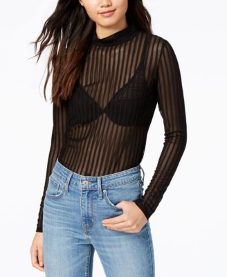 MINKPINK - Striped Mesh Top