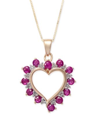 macy's ruby heart necklace