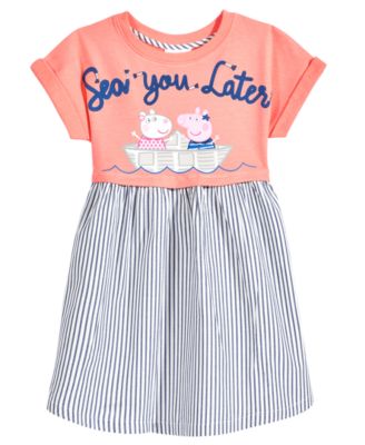 Peppa Pig - Graphic-Print Popover Dress, Toddler Girls (2T-4T)
