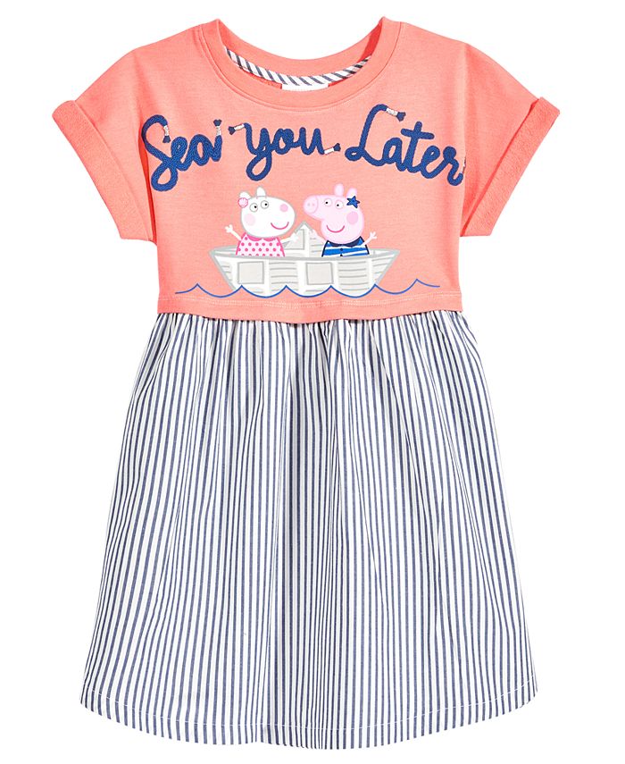 Peppa Pig Nickelodeon's® Sea You Later Dress, Toddler Girls - Macy's