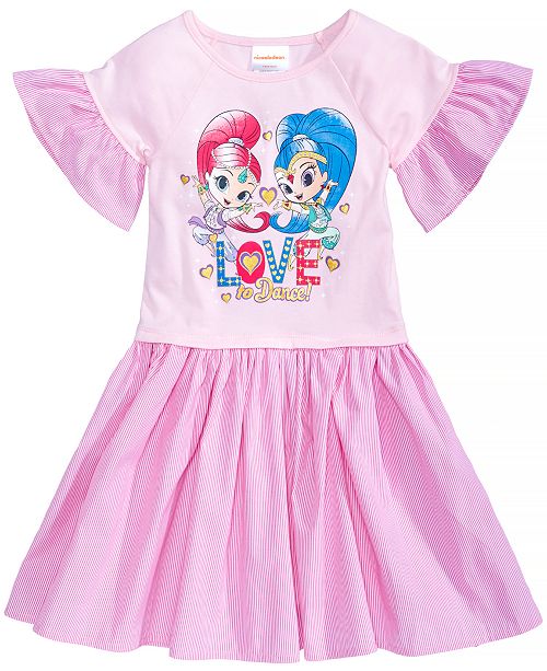 Shimmer And Shine Nickelodeon S Layered Look Dress Little Girls