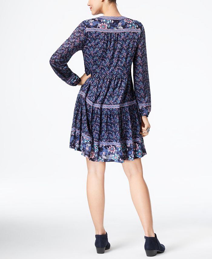 Style Co Petite Mixed Print Peasant Dress Created for Macy s