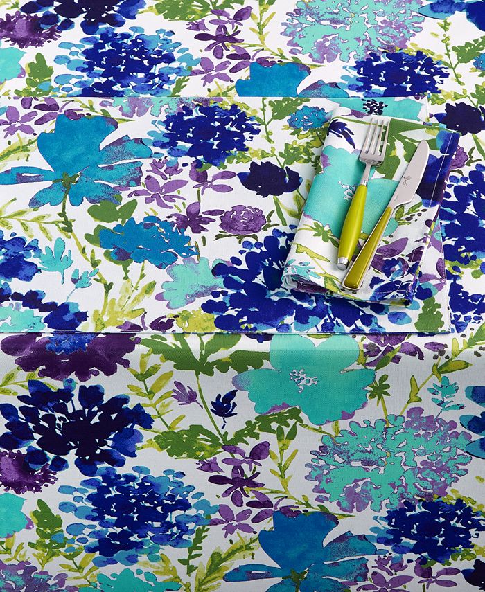 Fiesta Garden Floral 70" Round Tablecloth Macy's