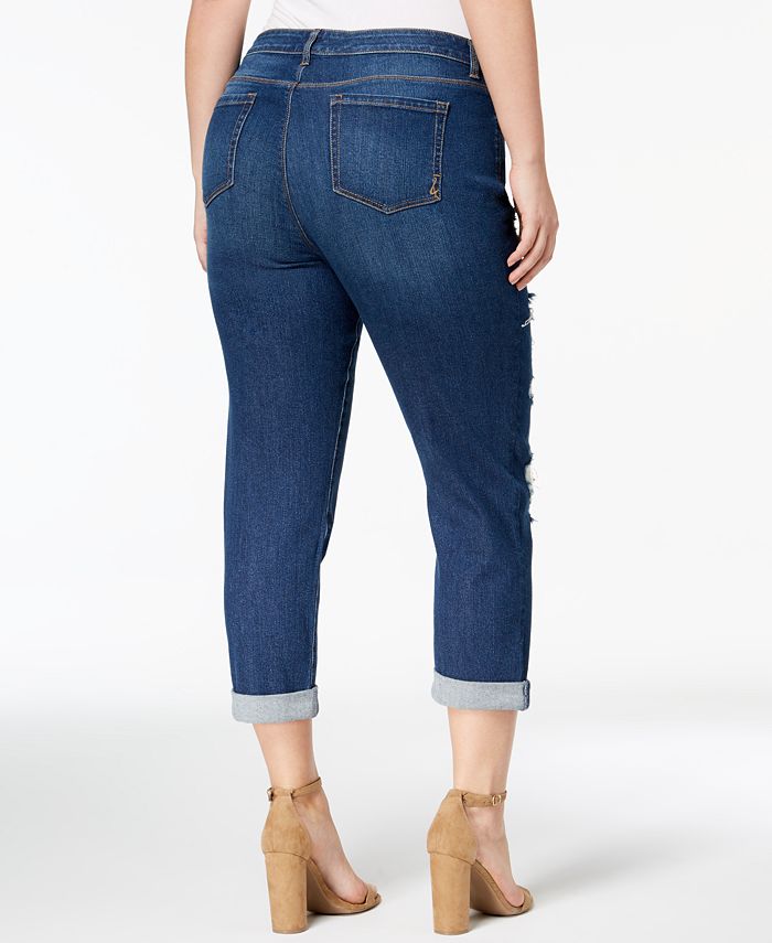 Style & Co Plus Size Ripped Boyfriend Jeans, Created for Macy's - Macy's