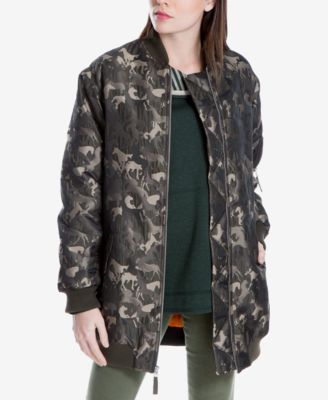 Max Studio London Horse-Print Camo Bomber Jacket, Created for Macy's