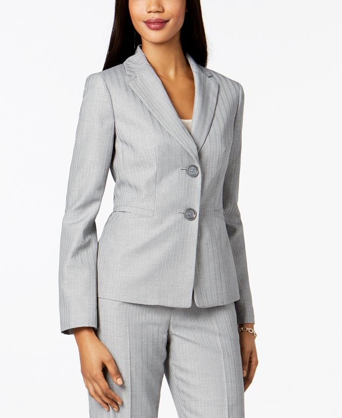 Le Suit Striped Two-Button Pantsuit, Regular & Petite & Reviews - Wear ...