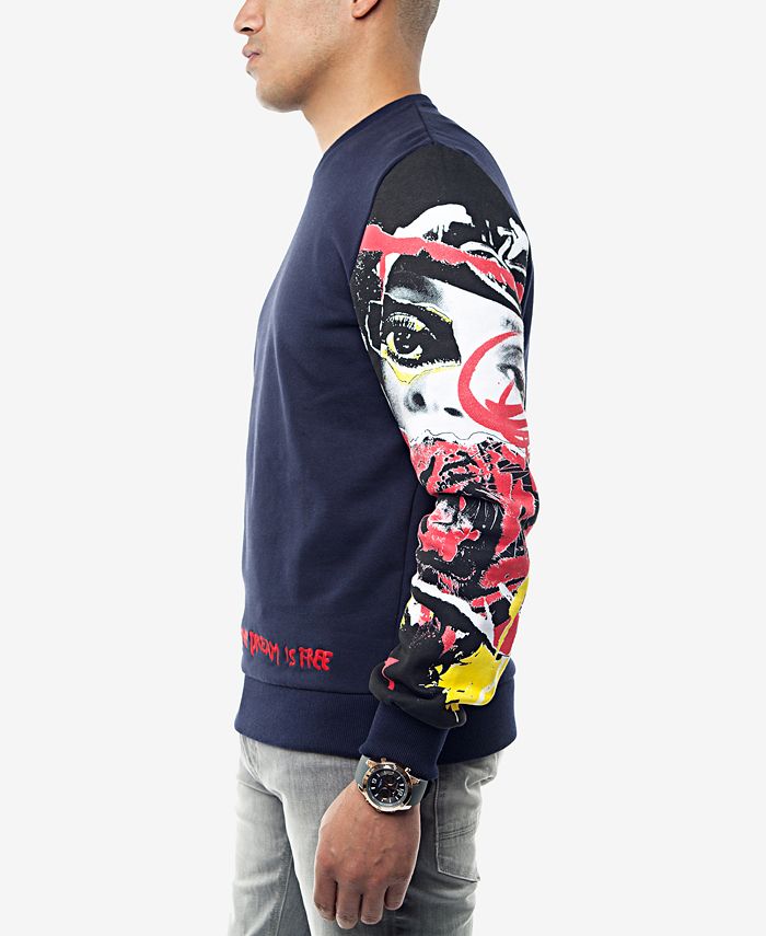 Sean John Men's PrintedSleeve Sweatshirt, Created for Macy's Macy's