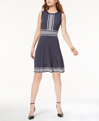 Michael Kors Petite Dot-Print Dress - Macy's