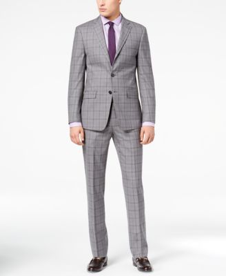 calvin klein plaid suit