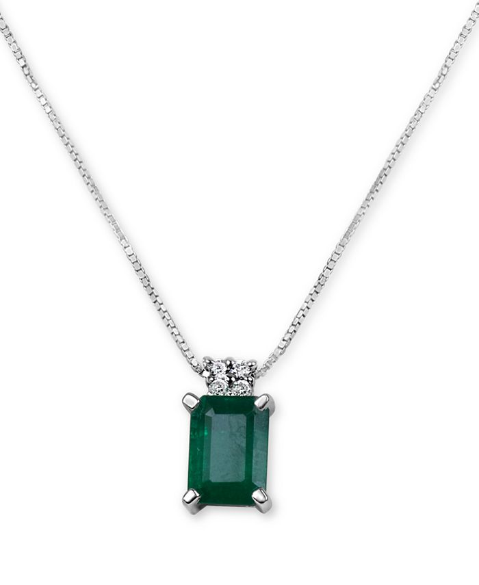 Macy's emerald necklace clearance
