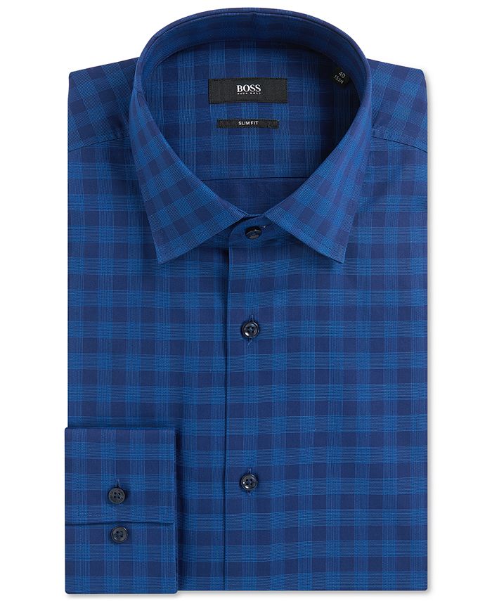 Hugo Boss BOSS Men's SlimFit Gingham Cotton Dress Shirt & Reviews
