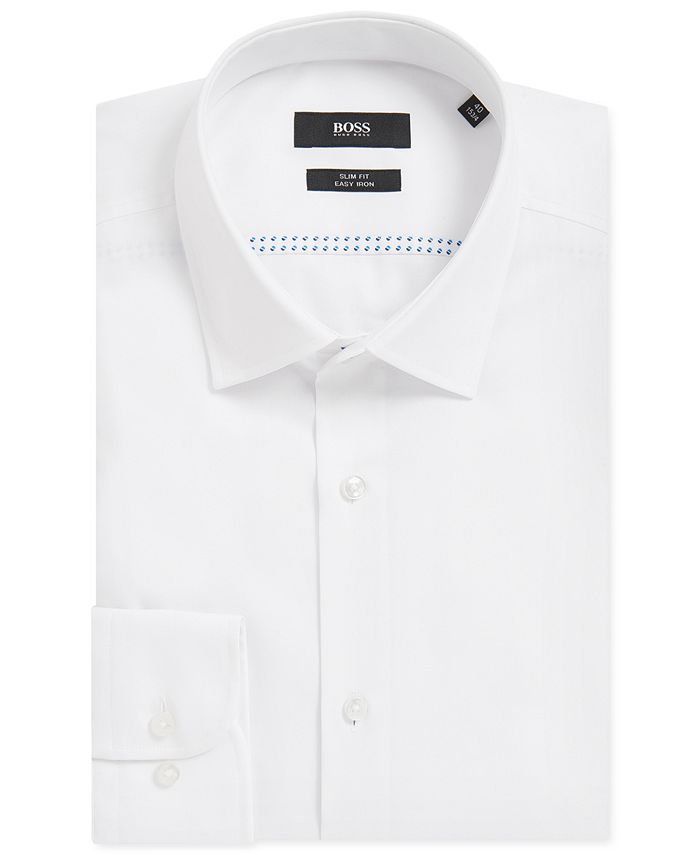 Hugo Boss BOSS Men's Slim-Fit Easy-Iron Cotton Dress Shirt & Reviews ...