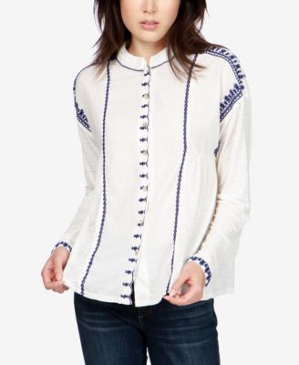 Lucky Brand - Embroidered Long-Sleeve Shirt