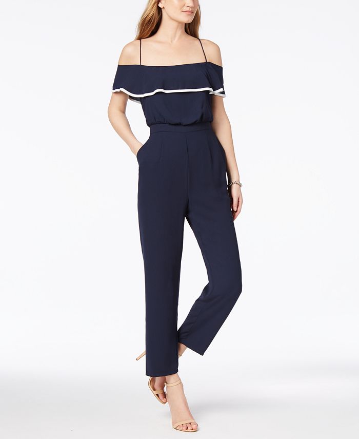 Vince camuto off the 2024 shoulder jumpsuit