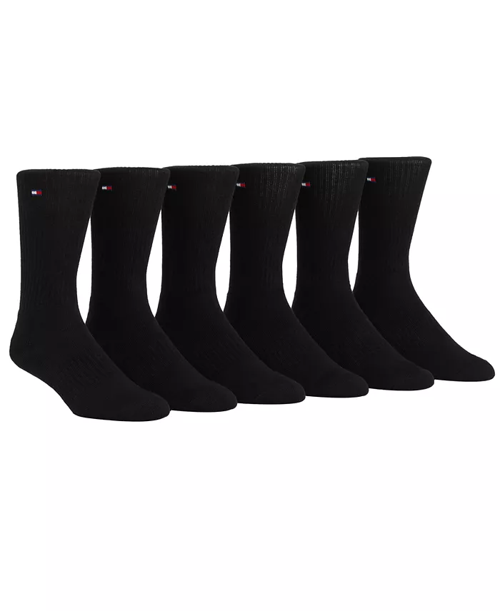 Men's Cushion Sole Sports Crew Socks, 6-Pack