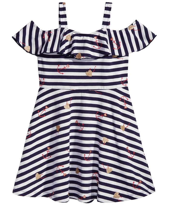 Epic Threads Striped Hearts Popover Dress, Toddler Girls, Created for ...