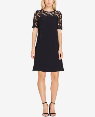 Tahari ASL - Lace-Yoke Dress