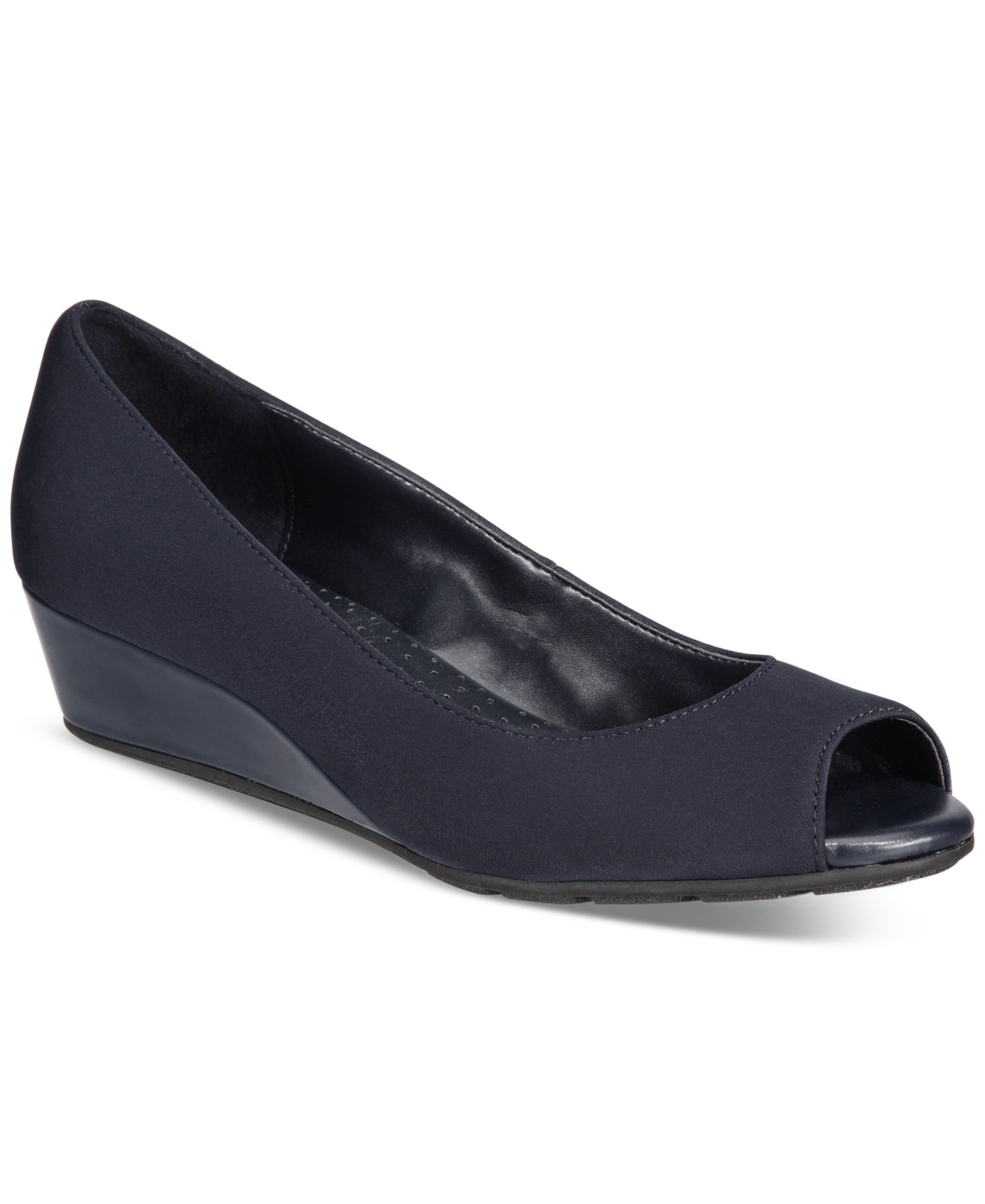Women's Candra Low Wedge Peep Toe Dress Pumps
