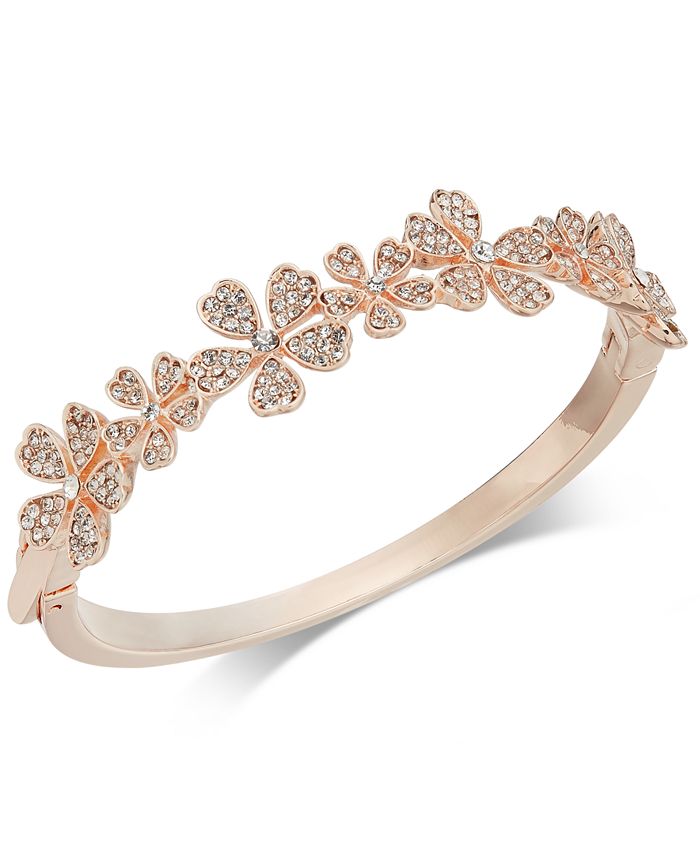 Accessher Rose Gold Plated American Diamonds Studded Handcrafted Cord  Bracelet