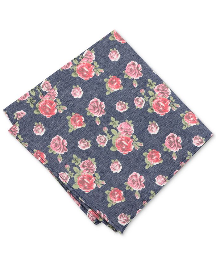 Bar III Men's Douglass Rose Floral Pocket Square, Created for Macy's ...