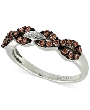 image of Le Vian Chocolatier Diamond Infinity Ring (3/8 ct. t.w.) in 14k White Gold