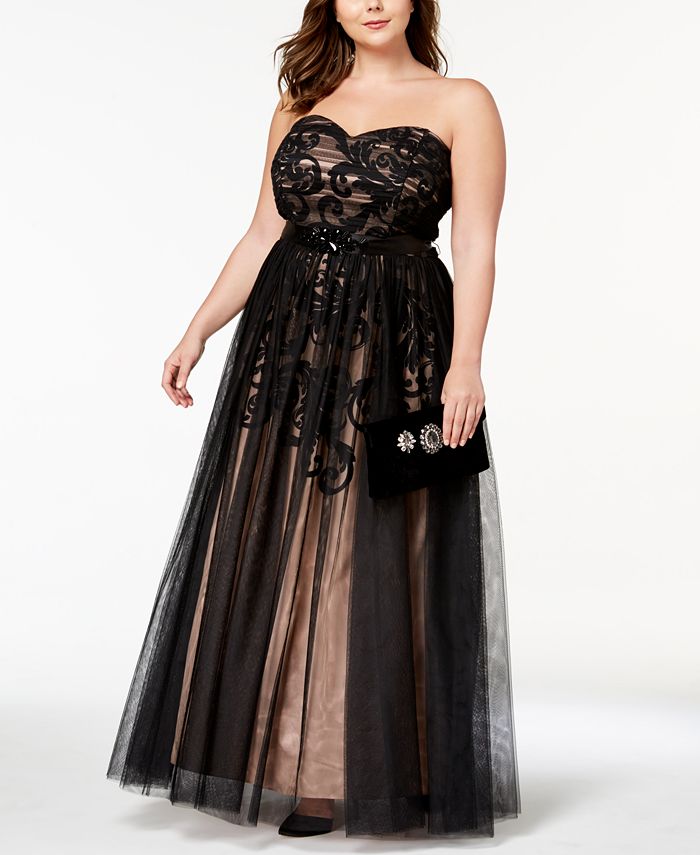betsy and adam plus size gowns