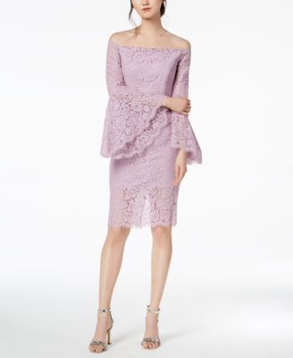 Bardot Off The Shoulder Bell Sleeve Lace Dress Macy s