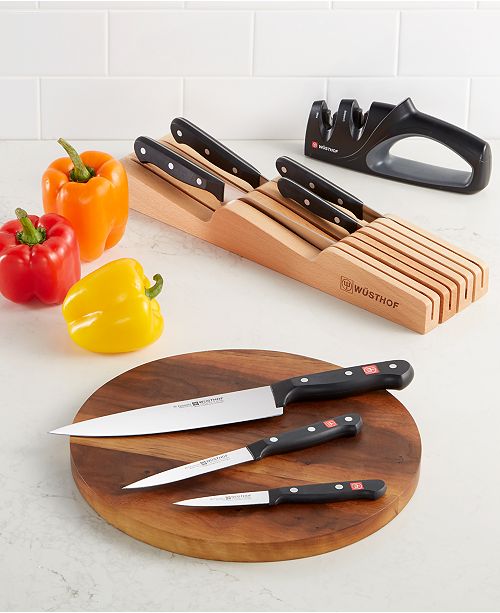 Wusthof Gourmet 8 Piece In Drawer Knife Set Reviews Cutlery