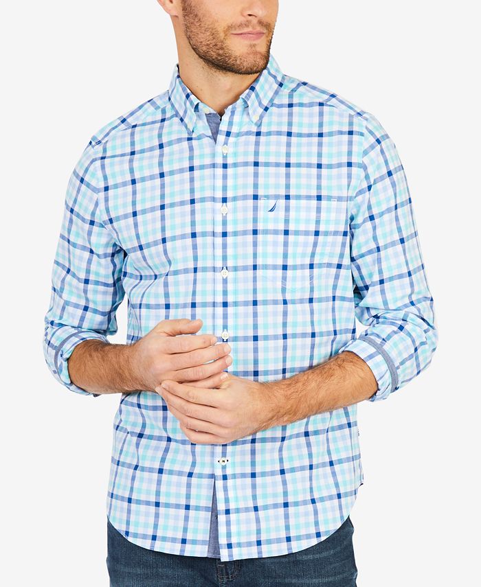 Nautica Men's Stretch Coastal Plaid Shirt Macy's