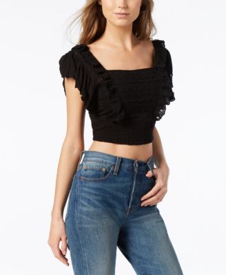 Free People - Bridget Lace-Front Crop Top
