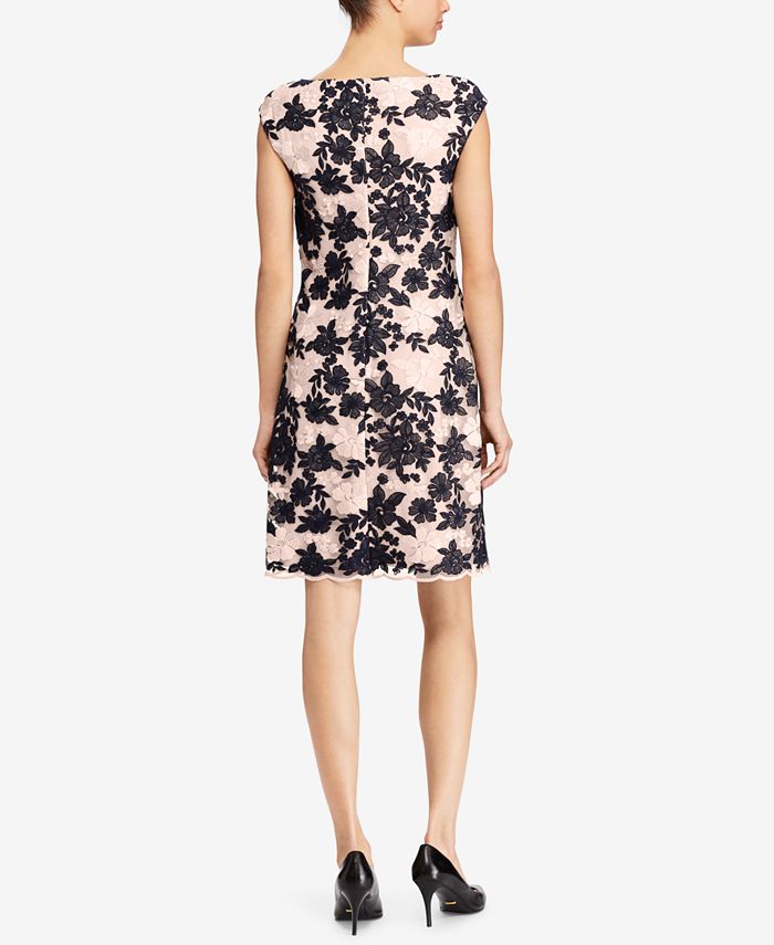 Lauren Ralph Lauren Floral-Embroidered Mesh Lace Dress - Macy's