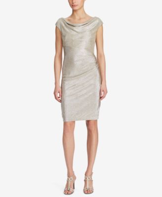 Lauren Ralph Lauren - Metallic Cowl-Neck Dress