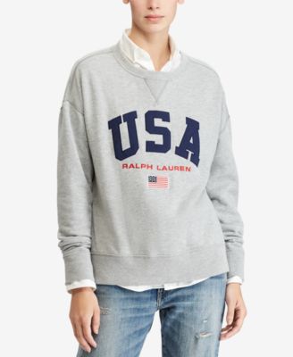 polo crewneck sweatshirt women's