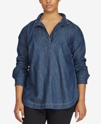 ralph lauren plus size denim shirt