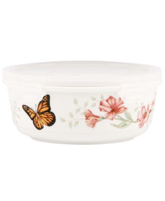 Lenox Butterfly Meadow 11 in. Dia 72 oz. Multi Color 3-Piece Porcelain  Salad Bowl Set with Wood Servers 820581 - The Home Depot