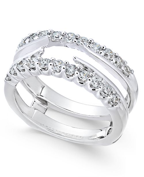 Macy S Diamond Enhancer Ring Guard 3 4 Ct T W In 14k White