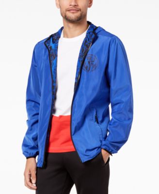 Reversible Cobalt Tiger-Print Jacket 