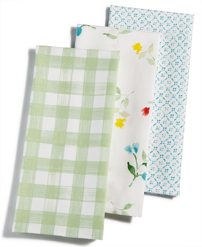 Martha Stewart Collection Cotton Kitchen Towels, Set of 3, Created for  Macy's - Macy's